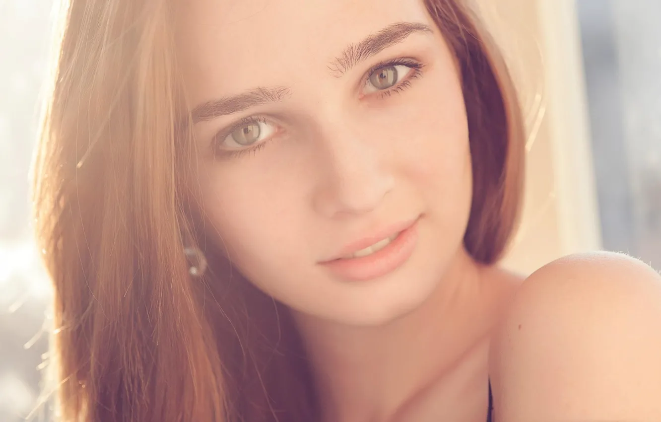 Photo wallpaper girl, smile, sweetheart, beautiful, bright, Yuli Rubinsky