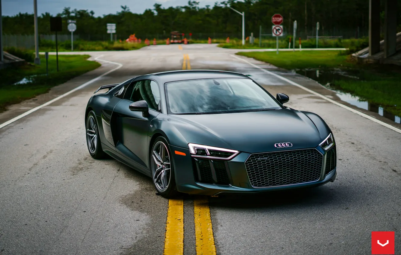 Photo wallpaper Audi, Vossen, Wheels, R8