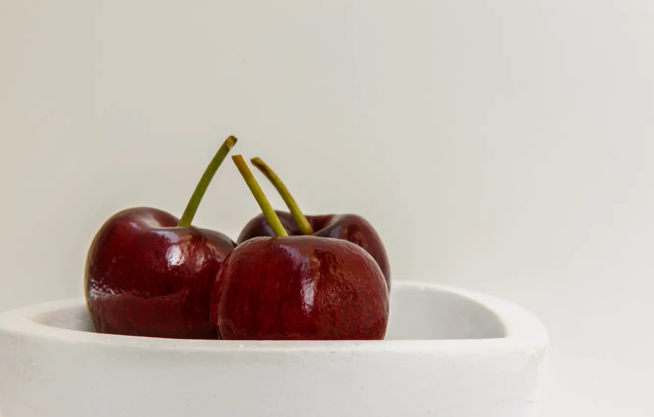 Photo wallpaper food, fruit, cherries, dish