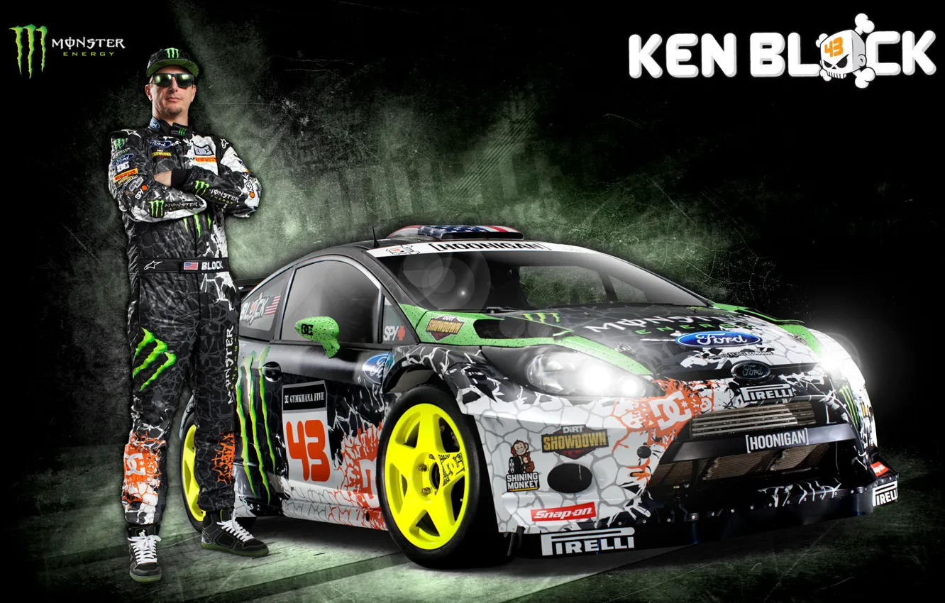 Photo wallpaper Ford, WRC, Monster Energy, Ken Block, Rally, Rally, Ken Block, rallycross