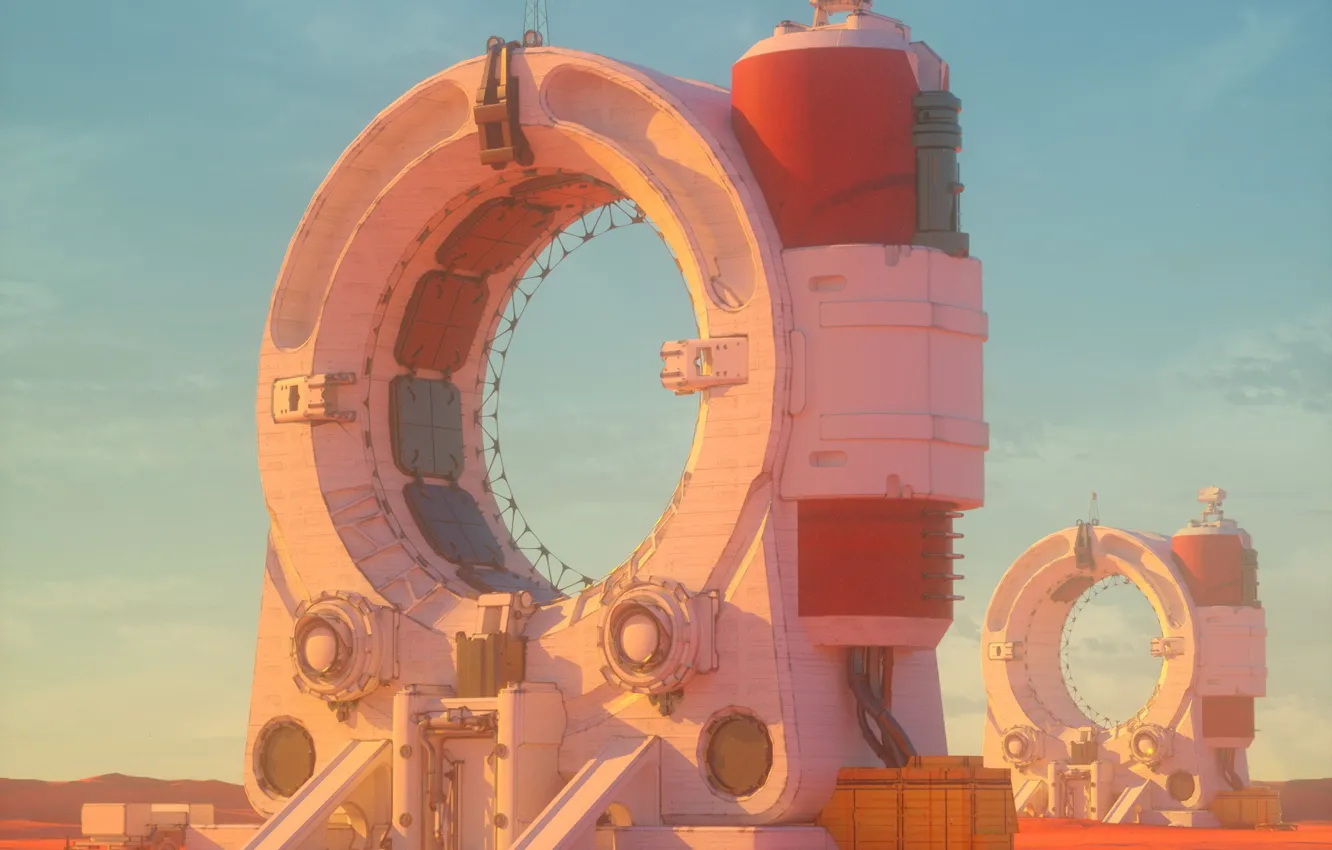 Photo wallpaper construction, object, complex, TERRESTRIAL AIRBLADE, ground aeroblok