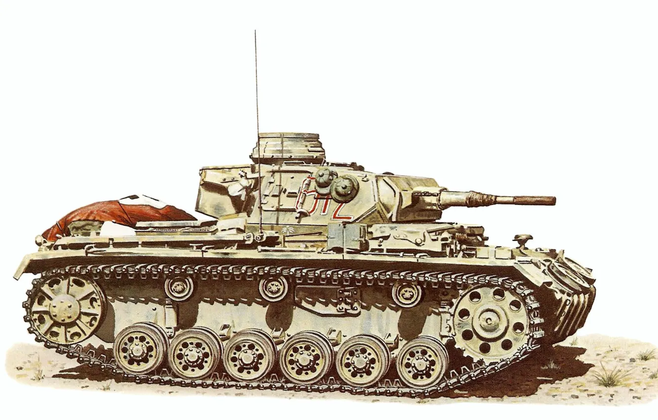 Photo wallpaper medium tank, Panzerkampfwagen III, Pz.Kpfw. III, The North African campaign