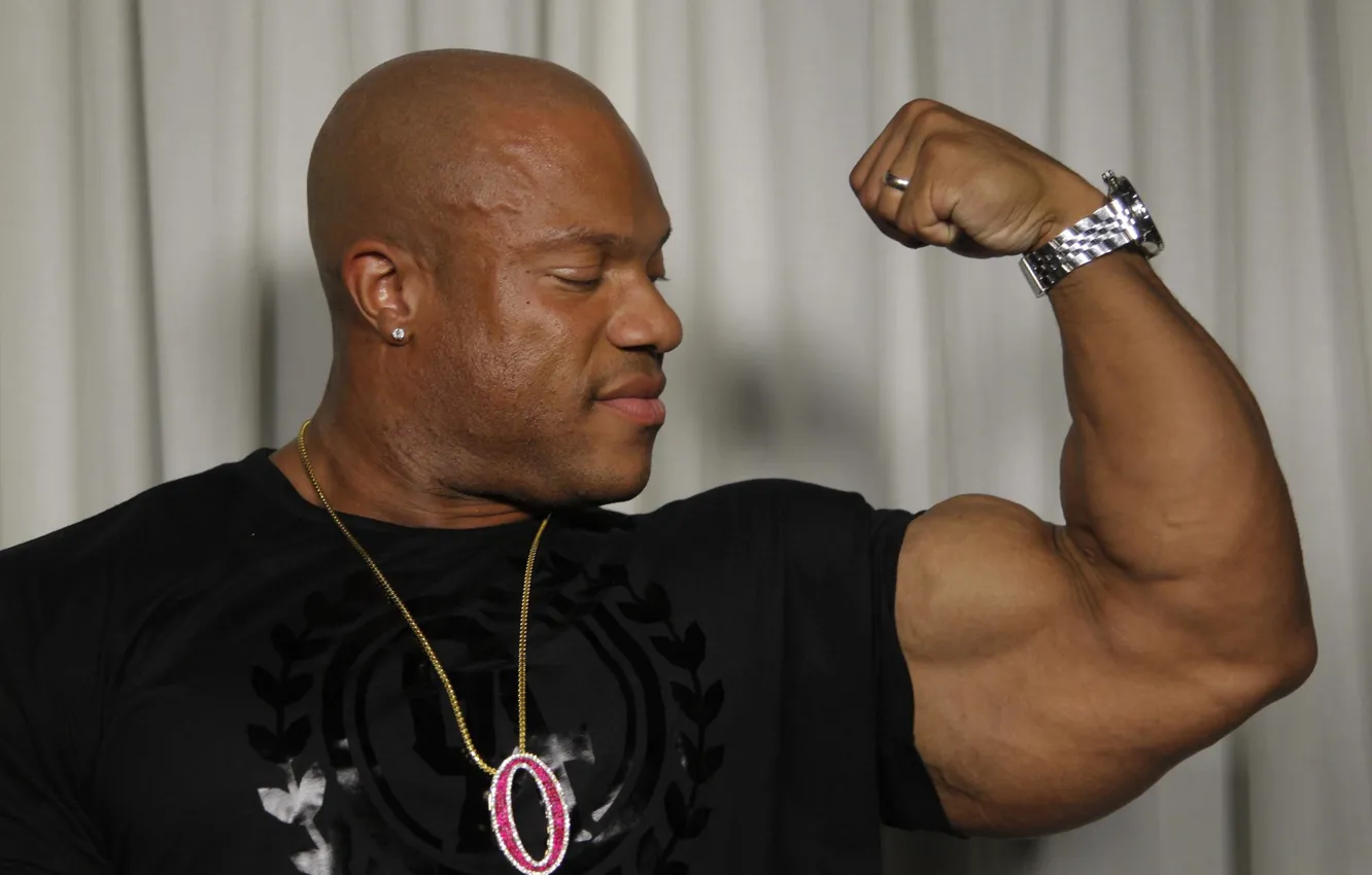 Photo wallpaper pose, muscle, muscle, biceps, bodybuilder, bodybuilder, Olympia, Phil Heath