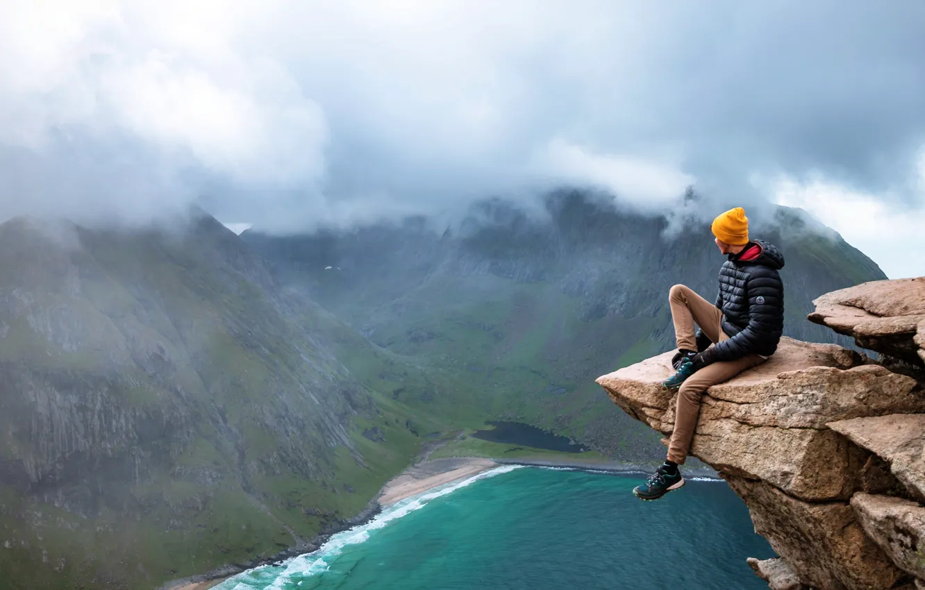 Photo wallpaper clouds, mountains, nature, photo, Wallpaper, wallpaper, picture, nature