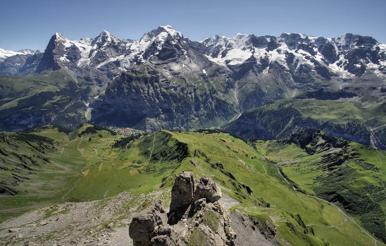 Photo wallpaper mountains, nature, Switzerland