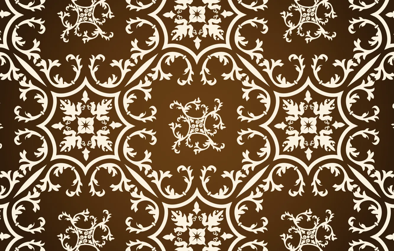 Photo wallpaper pattern, texture, gold, brown, ornament, vintage