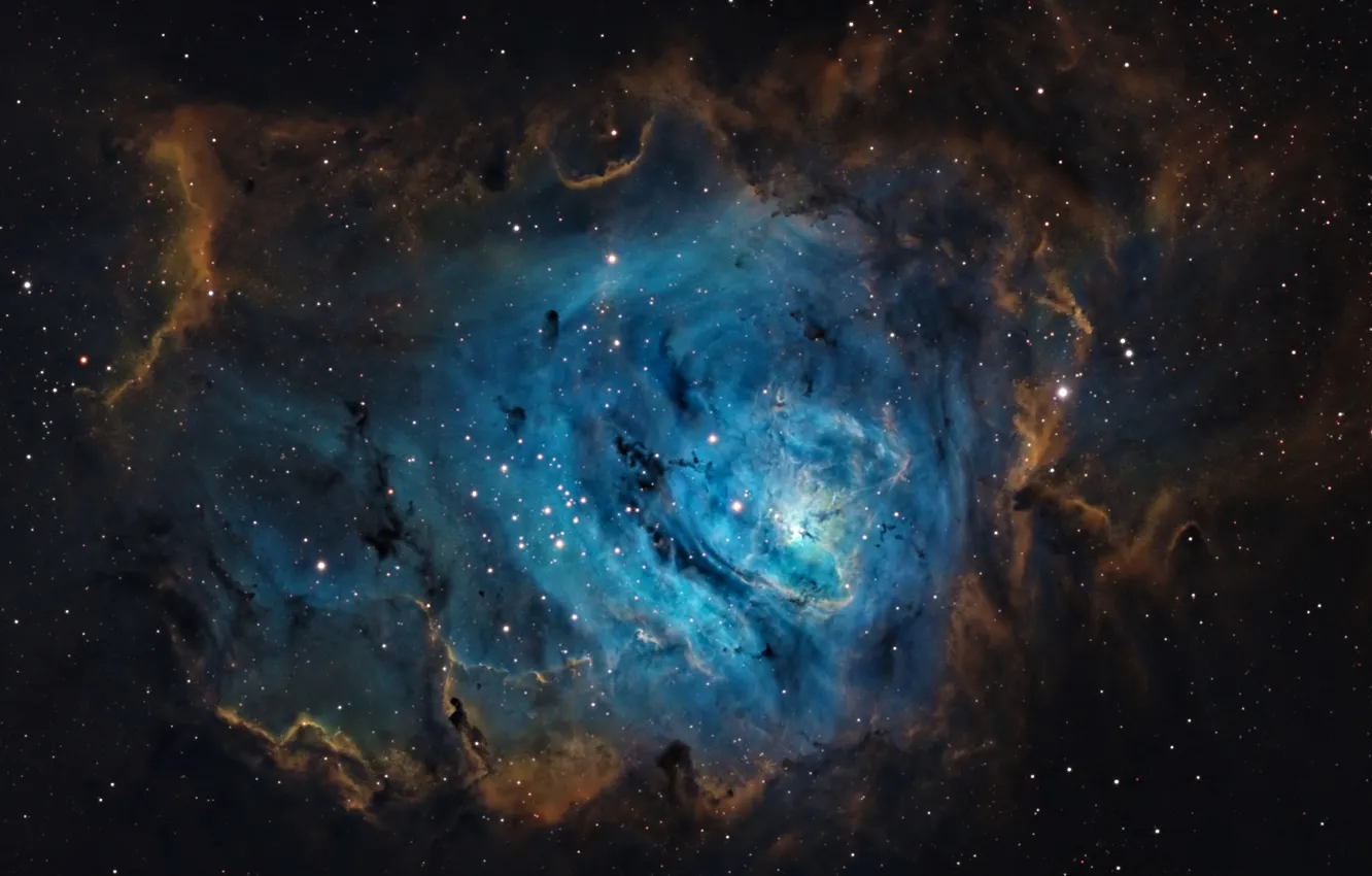 Photo wallpaper space, space, stars, Laguna, Nebula, constellation, the universe, (M8)