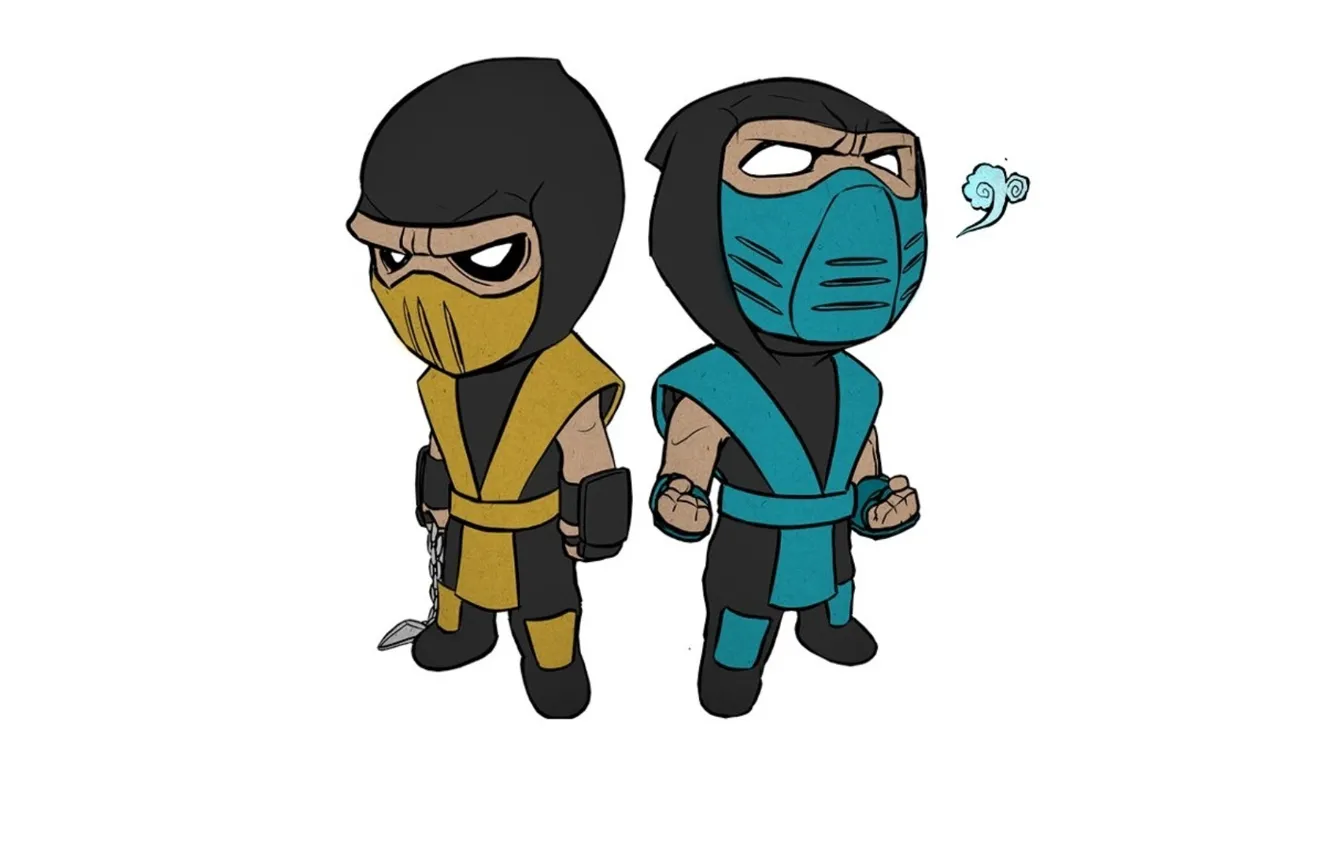 Photo wallpaper Mortal Kombat, Scorpion, Sub-Zero