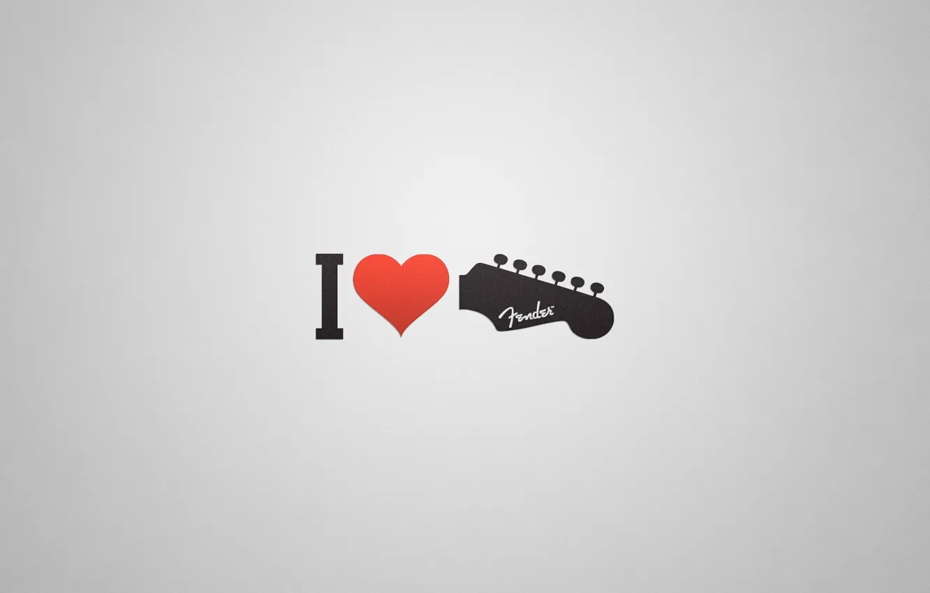 Photo wallpaper heart, guitar, I love, love.