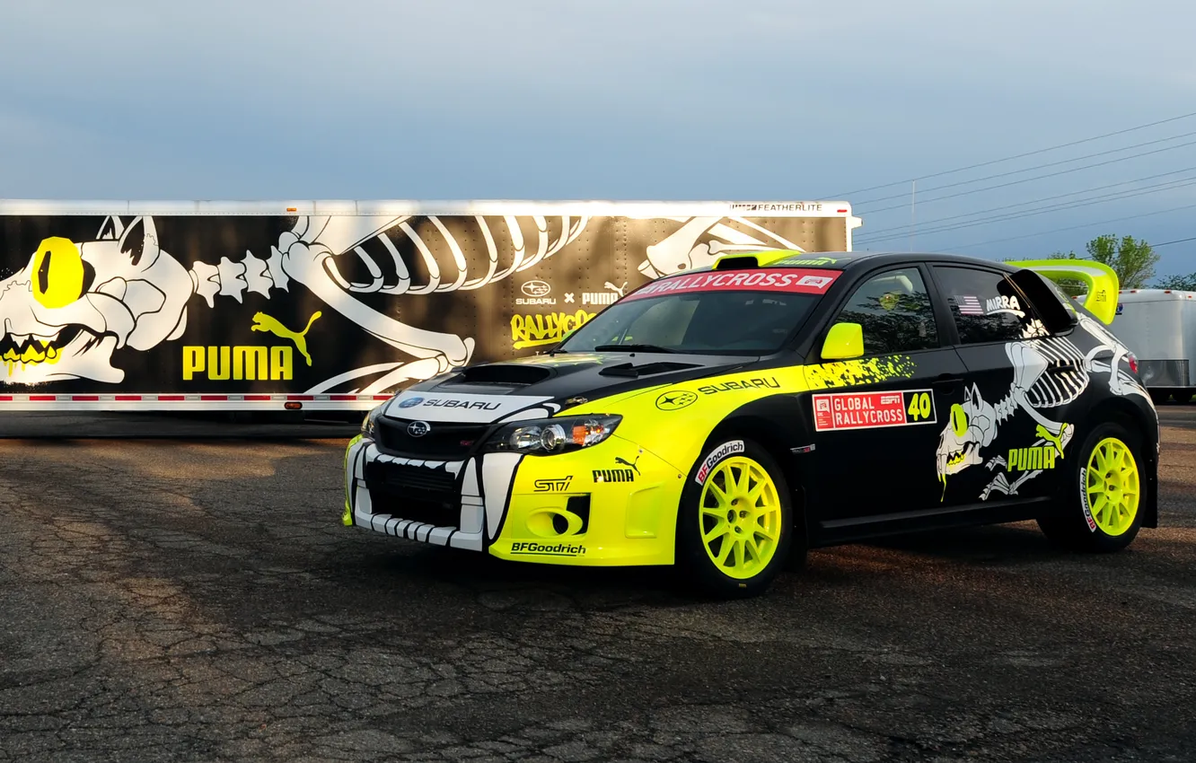 Photo wallpaper machine, auto, Subaru, Impreza, day, WRX, the front, Subaru