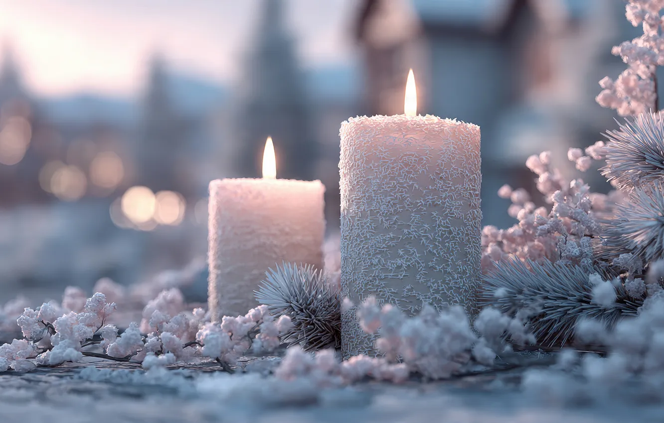 Photo wallpaper new year, Christmas, Christmas decorations, new year decorations, AI art, neural network