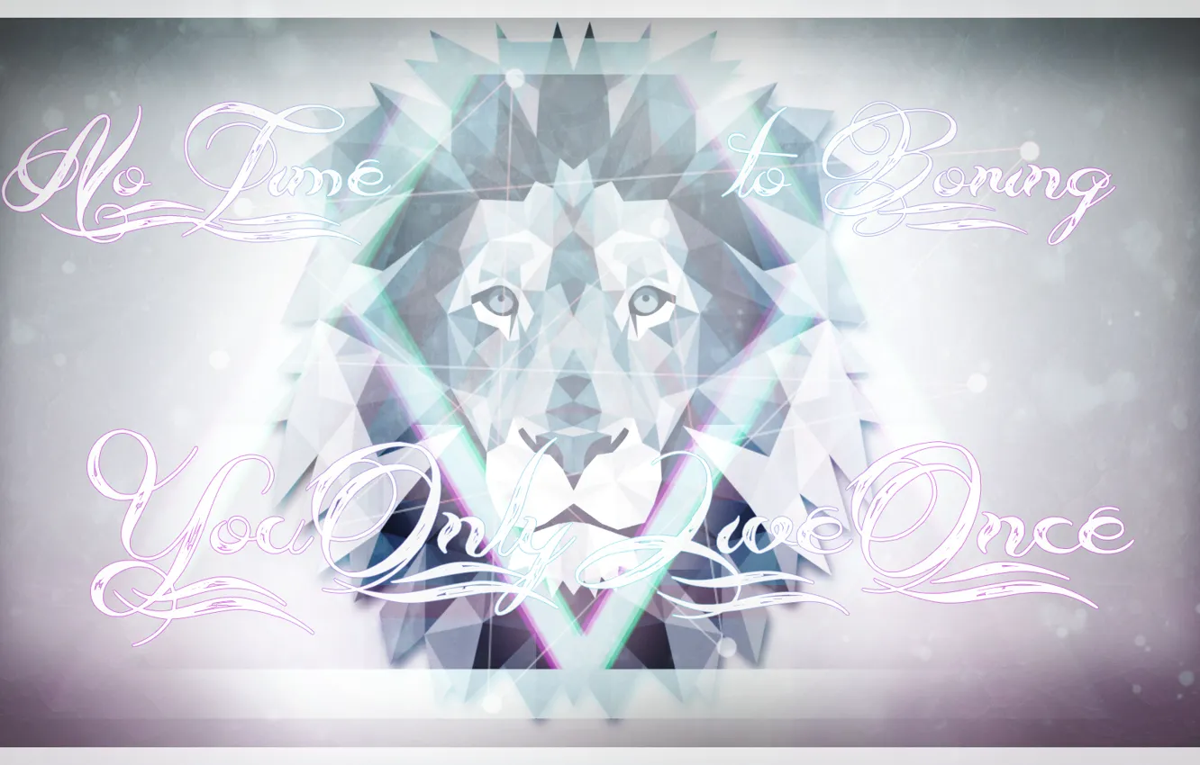 Photo wallpaper abstraction, Leo, Geometry, LIon, YOLO