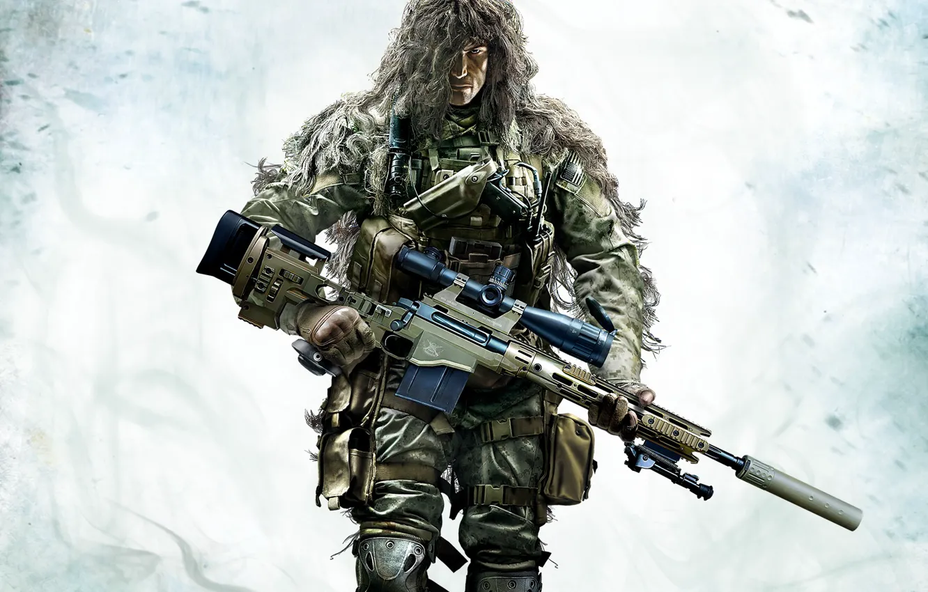 Photo wallpaper weapons, sniper, camouflage, PS3, Sniper: Ghost Warrior 2, CryEngine 3, Wii U, Xbox360