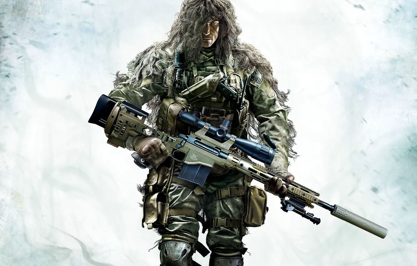 Photo wallpaper weapons, sniper, camouflage, xbox360, PS3, Sniper: Ghost Warrior 2, CryEngine 3, Wii U