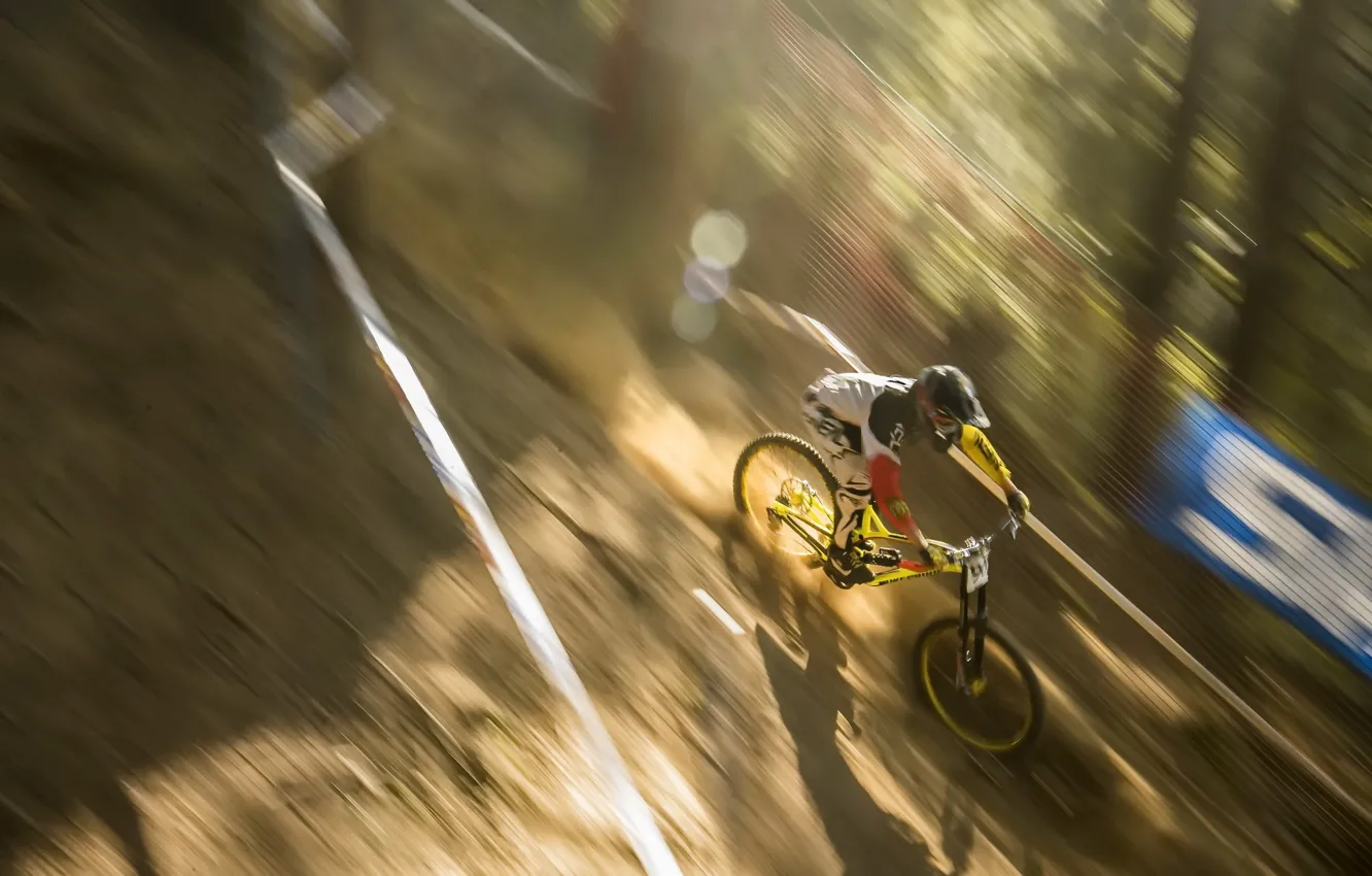 Photo wallpaper bike, race, speed