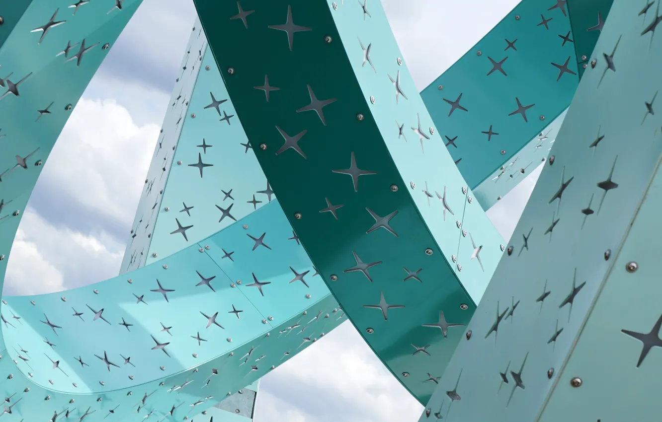 Photo wallpaper Forms, Aluminium Sculpture, concentric