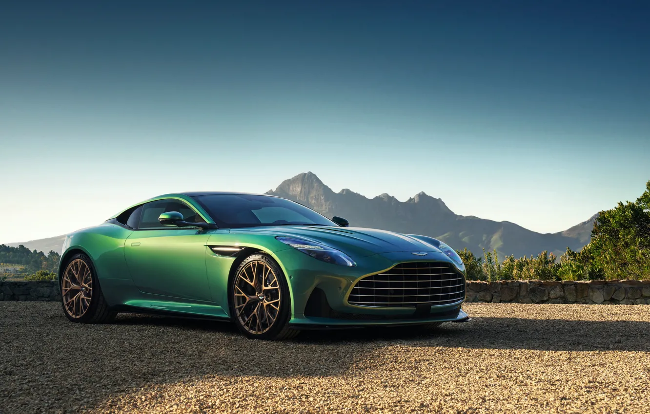 Photo wallpaper Aston Martin, supercar, handsome, emerald, 2023, Aston Martin DB12, DB12