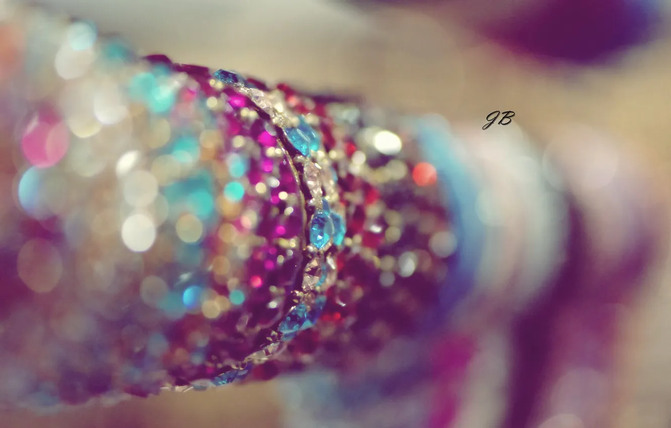 Photo wallpaper macro, decoration, bracelet, jewelry, stones, bokeh, glass