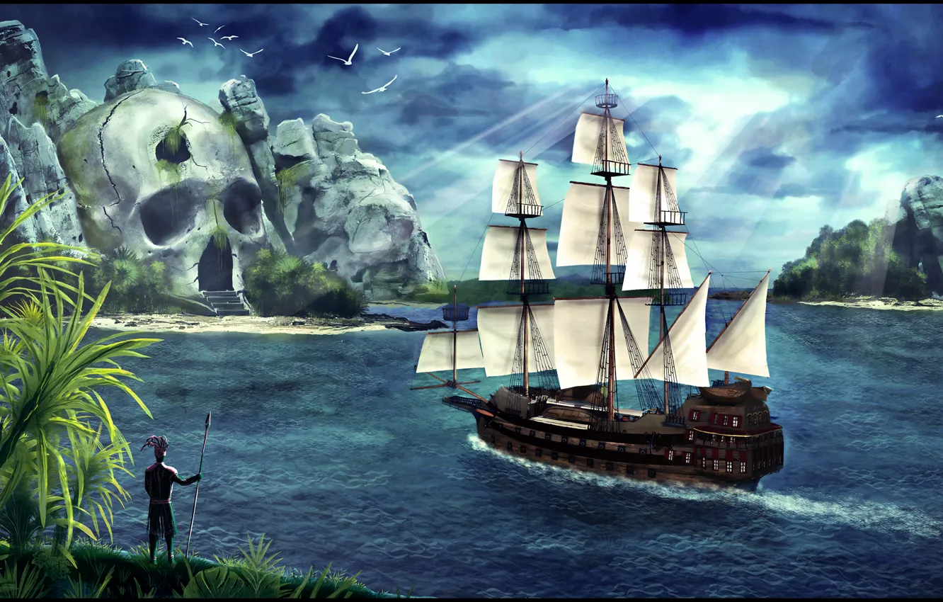 Photo wallpaper sake, island, Cursed