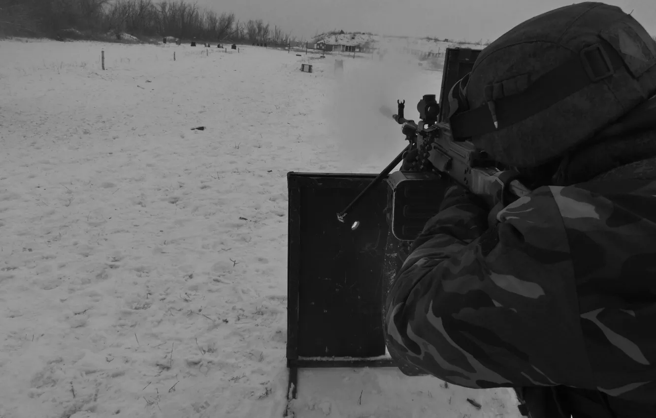 Photo wallpaper PKM, DNR, Battalion Sparta, The Kalashnikov Machine Gun