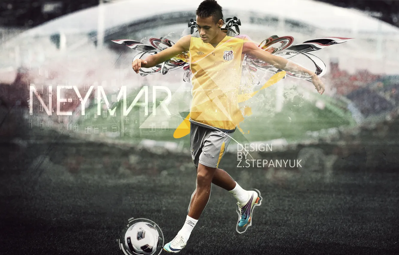 Photo wallpaper football, Photoshop, 2011, football, the Namer, Neymar