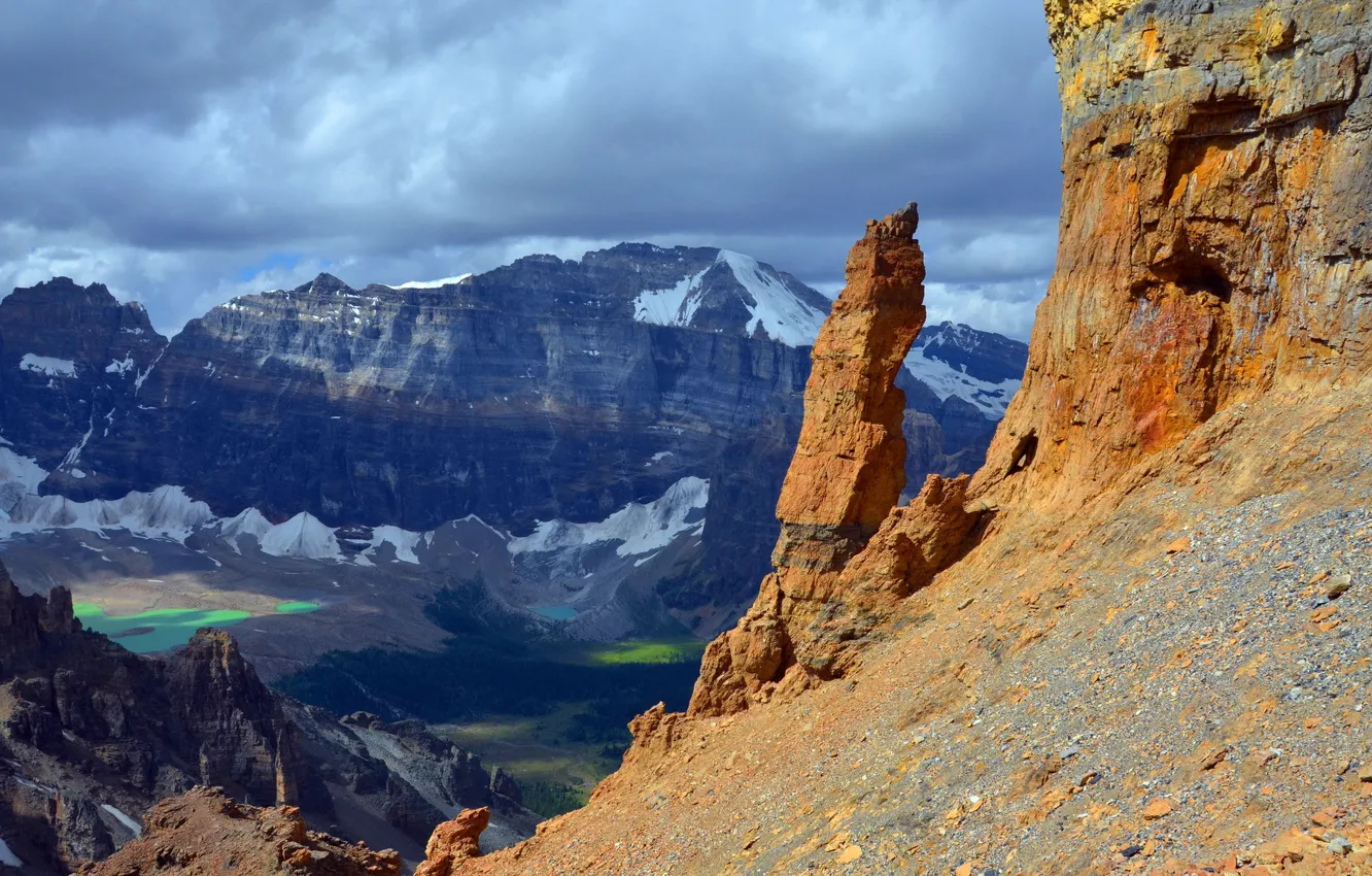 Photo wallpaper landscape, mountains, nature