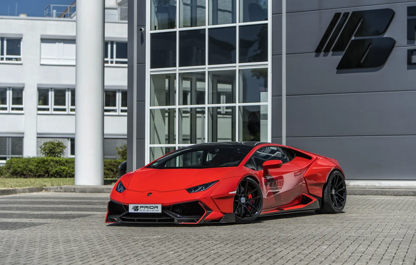 Photo wallpaper Lamborghini, 2018, Widebody, Prior-Design, Huracan, PDLP610WB, Aerodynamik-Kit