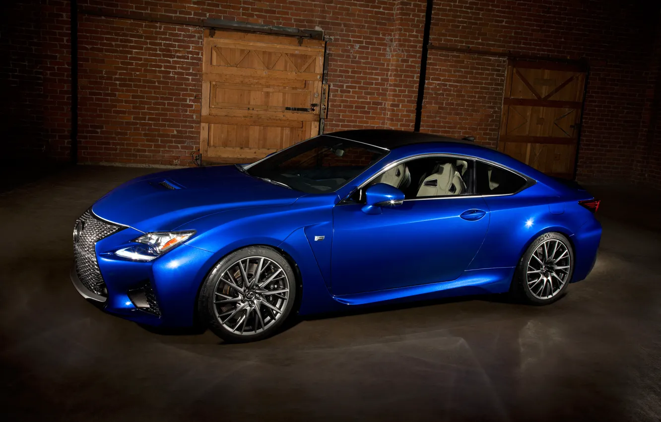 Photo wallpaper photo, Blue, Lexus, Car, 2015, RC F, Luxury