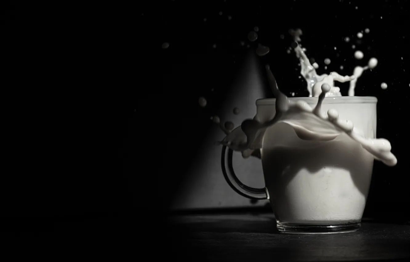 Photo wallpaper squirt, food, milk, drink