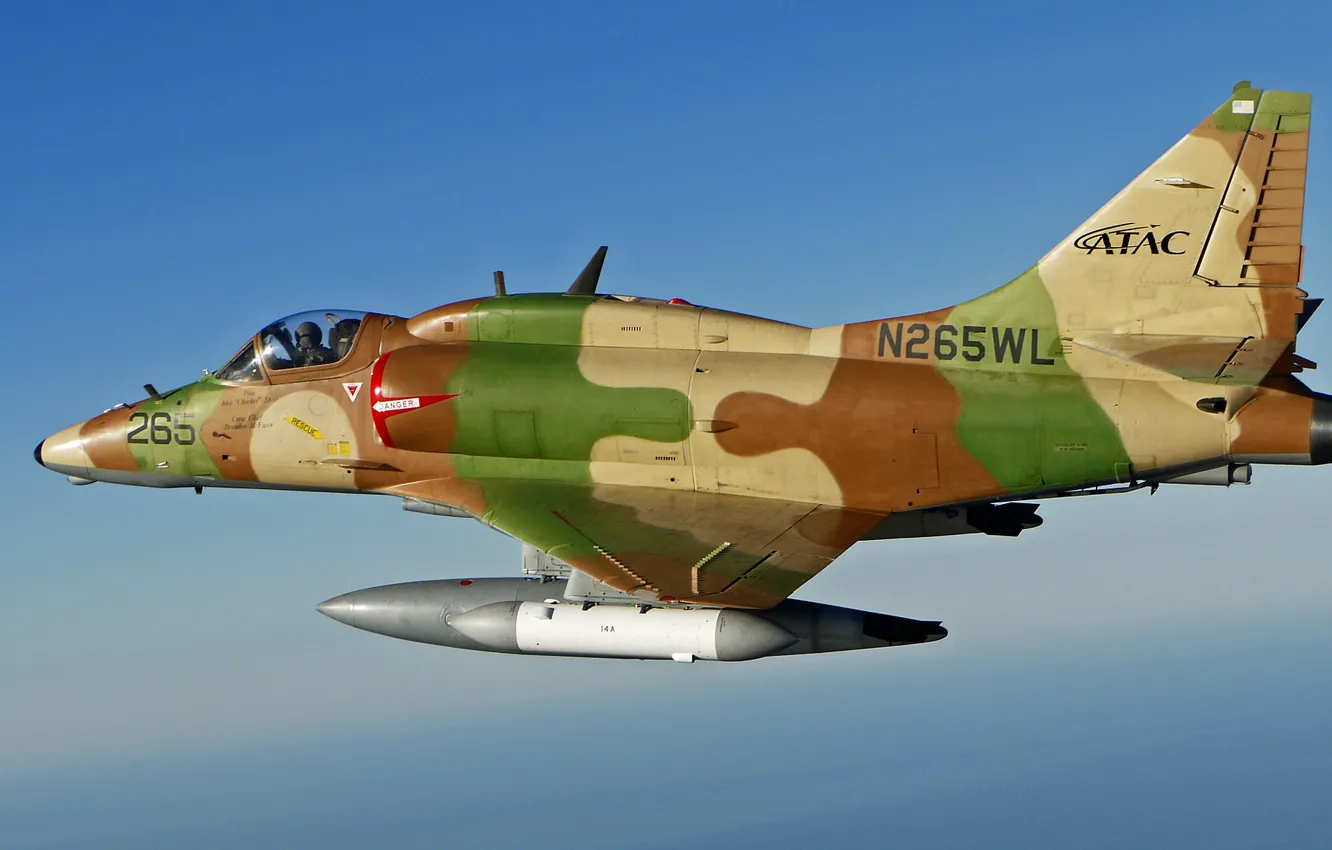 Photo wallpaper flight, attack, deck, easy, A-4 Skyhawk, Douglas A-4, "Skyhawk"