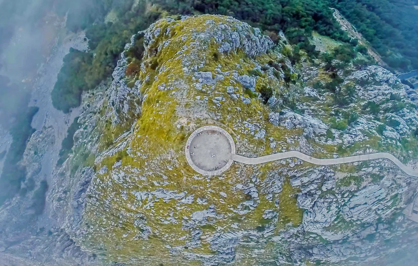 Photo wallpaper panorama, Montenegro, mount Lovcen, The Mausoleum Of Njegoš