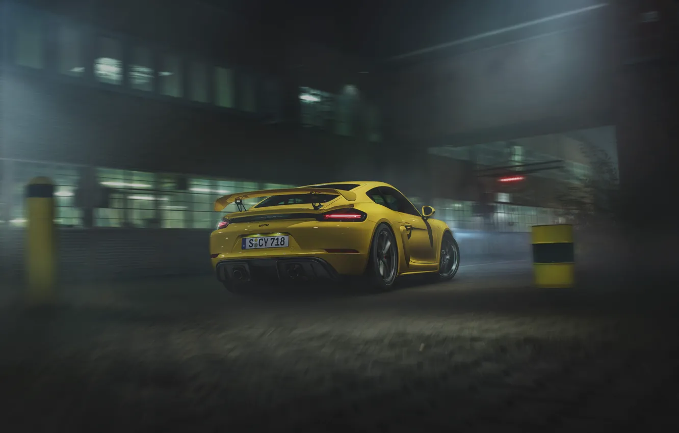 Photo wallpaper machine, Porsche, Cayman, GT4, 718