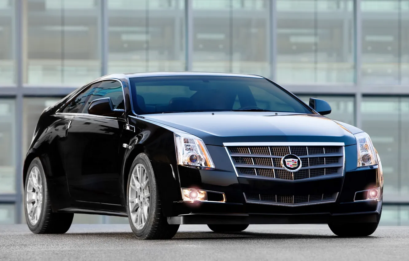 Photo wallpaper black, Cadillac, coupe, CTS, black, Coupe, Cadillac, the front part