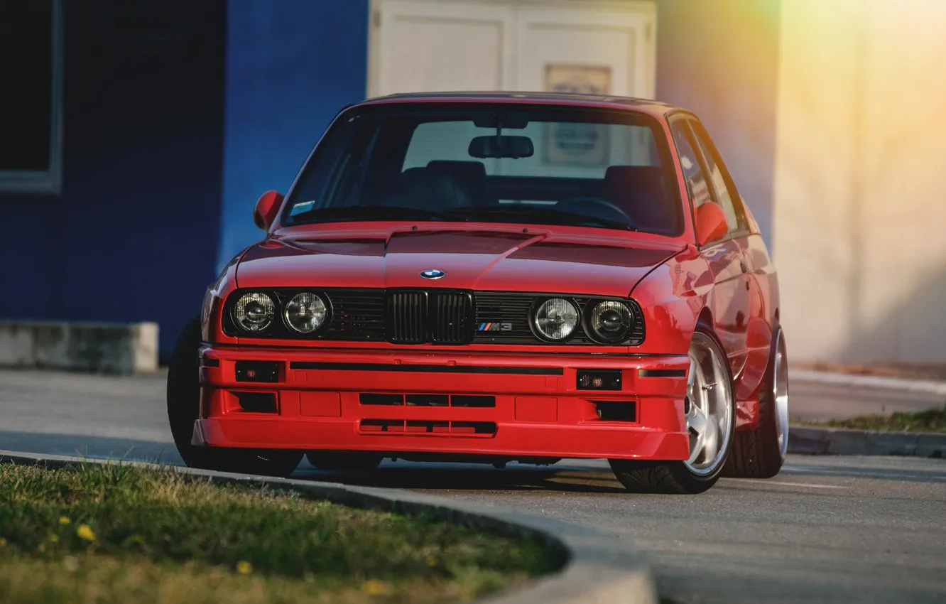 Photo wallpaper red, BMW, BMW, red, E30, E30