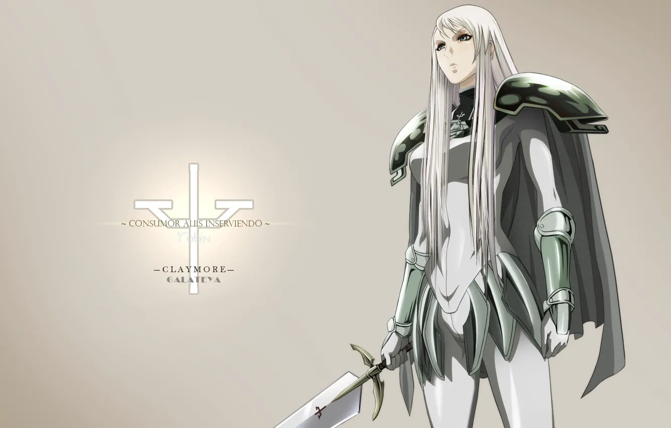Photo wallpaper logo, game, Anime, Claymore, soldier, monster, devil, weapon