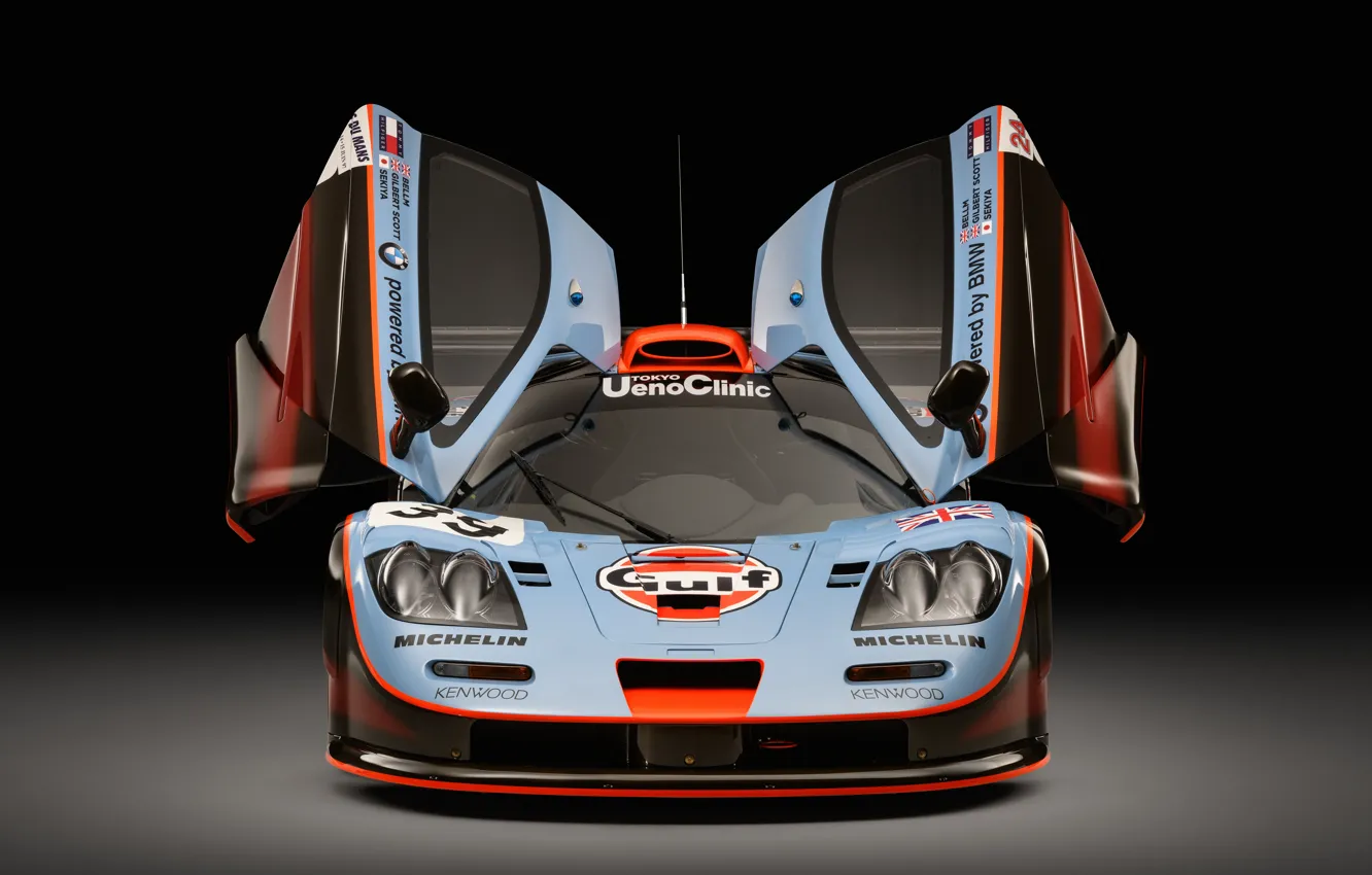 Photo wallpaper McLaren, GTR, Door, Lights, 1993, 24 Hours of Le Mans, 24 hours of Le Mans, …