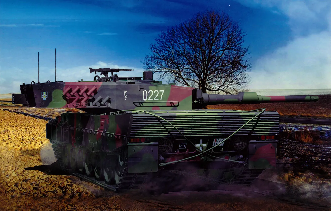 Photo wallpaper Germany, Tank, The Bundeswehr, Leopard 2A4, Bundeswehr, German main tank