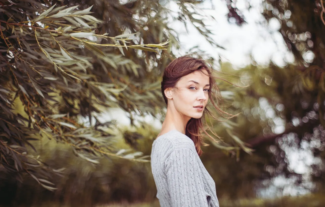 Photo wallpaper look, girl, background