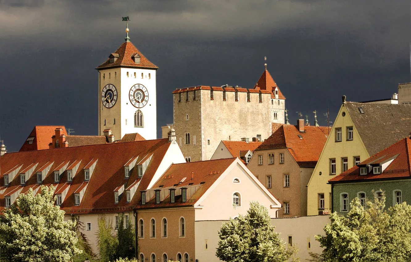 Wallpaper the city, photo, home, Germany, Bayern, Regensburg for mobile ...