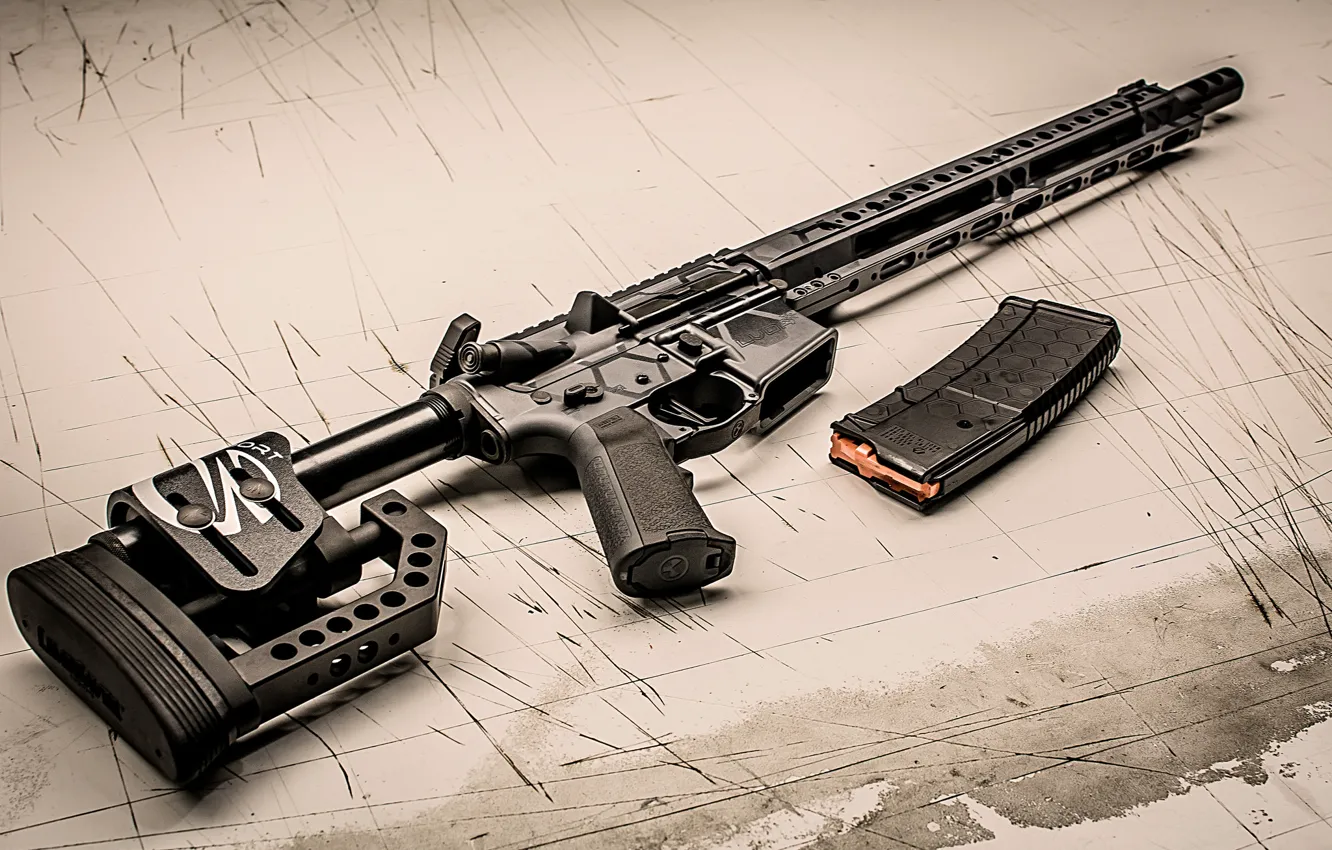 Photo wallpaper weapons, clip, assault rifle, LVOA-3G