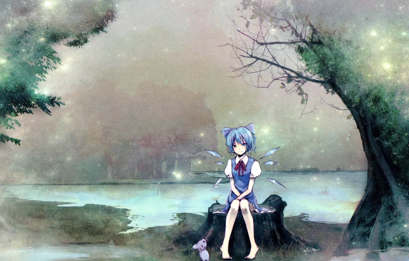 Photo wallpaper trees, nature, girl, Touhou, Touhou