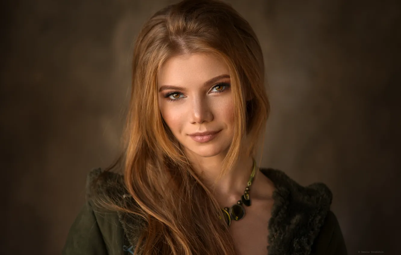 Photo wallpaper look, girl, face, background, hair, portrait, Antonina, Denis Drozhzhin