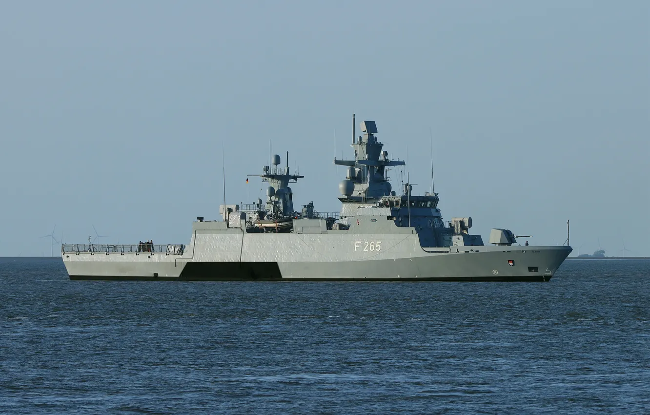 Photo wallpaper Corvette, The German Navy, FGS Cologne