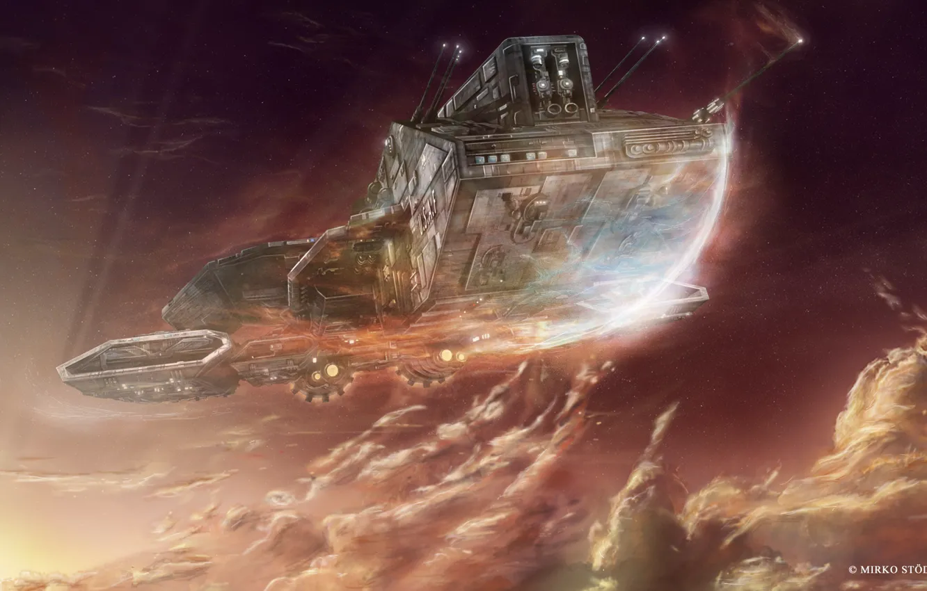 Photo wallpaper space, ship, stargate, daedalus, star gate