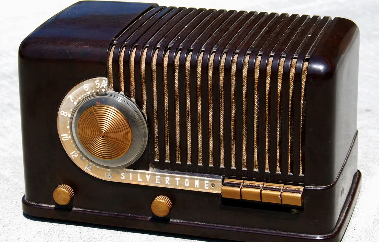 Photo wallpaper radio, receiver, Silvertone