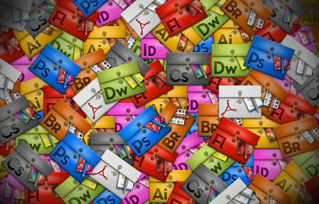 Photo wallpaper Photoshop, Adobe, bridge, Illustrator, InDesign, Flash, Creative-Suite, Acrobat