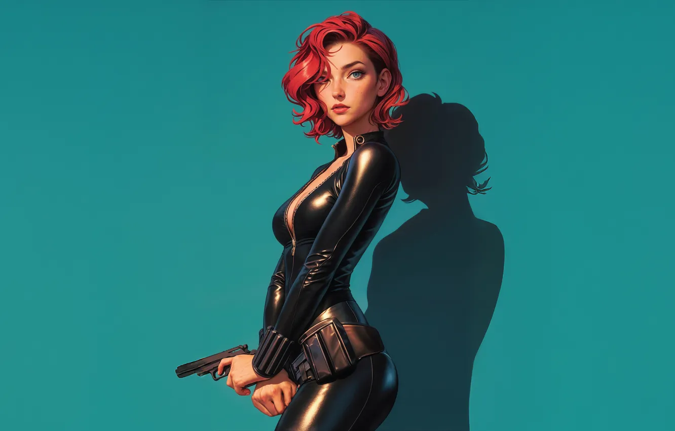 Photo wallpaper Black Widow, glamorous