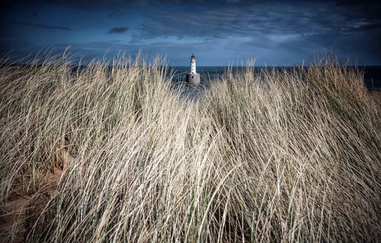 Photo wallpaper sea, shore, lighthouse