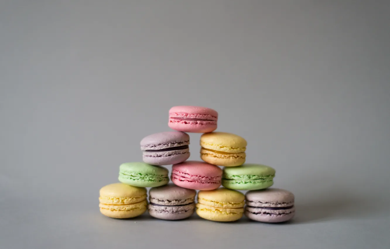 Photo wallpaper cookies, a lot, dessert, pasta, macaron, almond