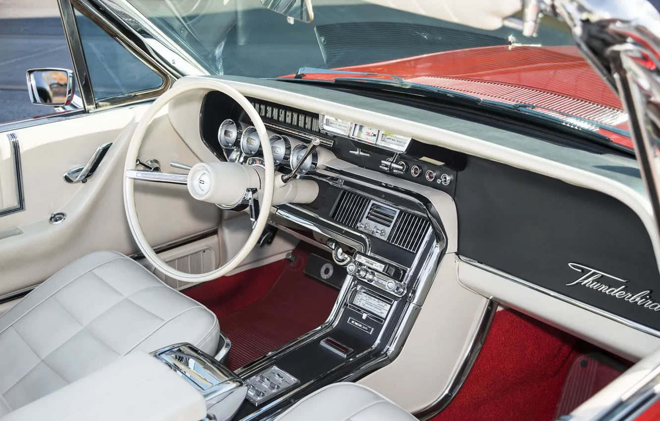 Photo wallpaper style, Ford, the wheel, salon, Thunderbird